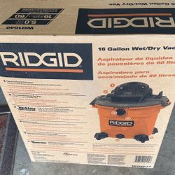 RIDGID 16 GALLON WET/DRY VACCUM  NEW CONDITION  NEW ONE COST around 130 with Tax