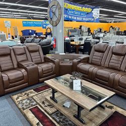 Genuine Leather Power Reclining Sofa Or Love Seat $1999 Each