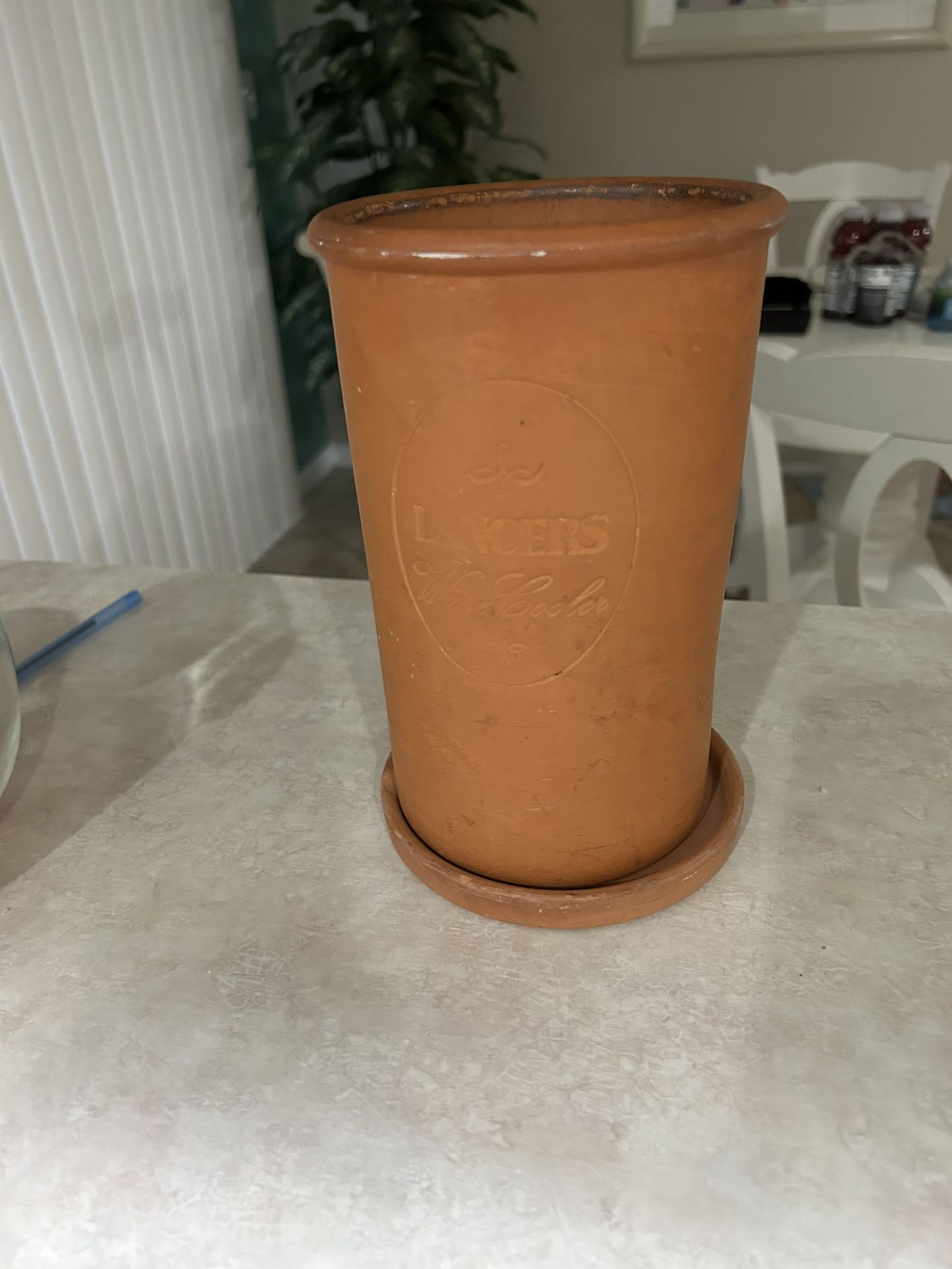 Vintage Lancers Wine Terra Cotta Clay Wine Cooler Ice Bucket