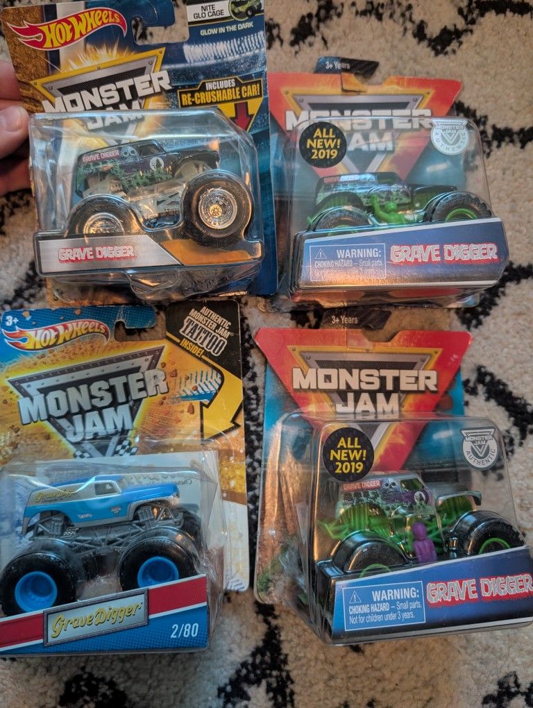 Hot Wheels and Spin master 1:64 Diecast Grave Diggers