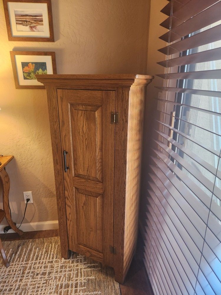 Stull Antique Oak Tall Cabinet