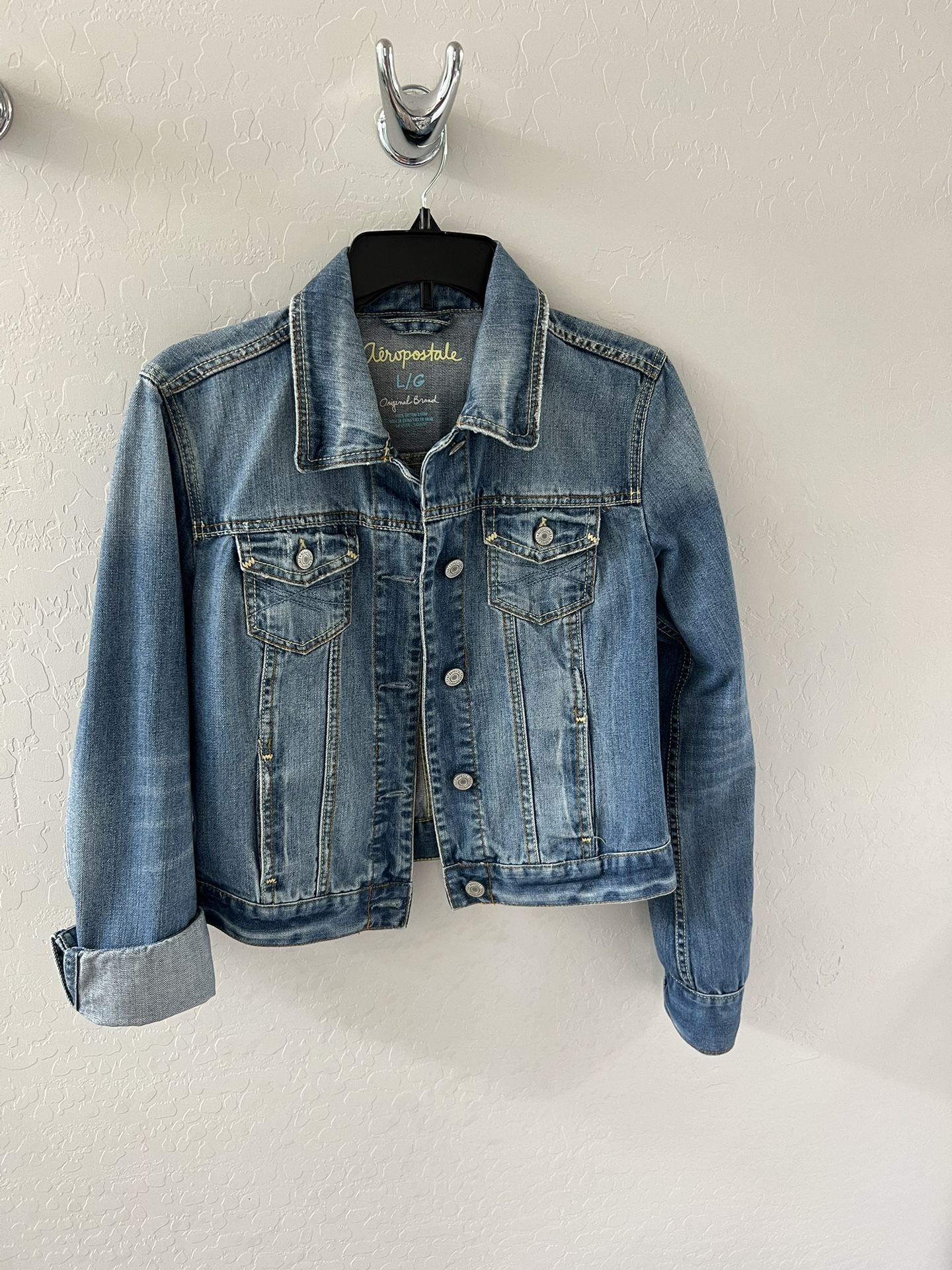 Aeropostale Distressed Denim Jacket