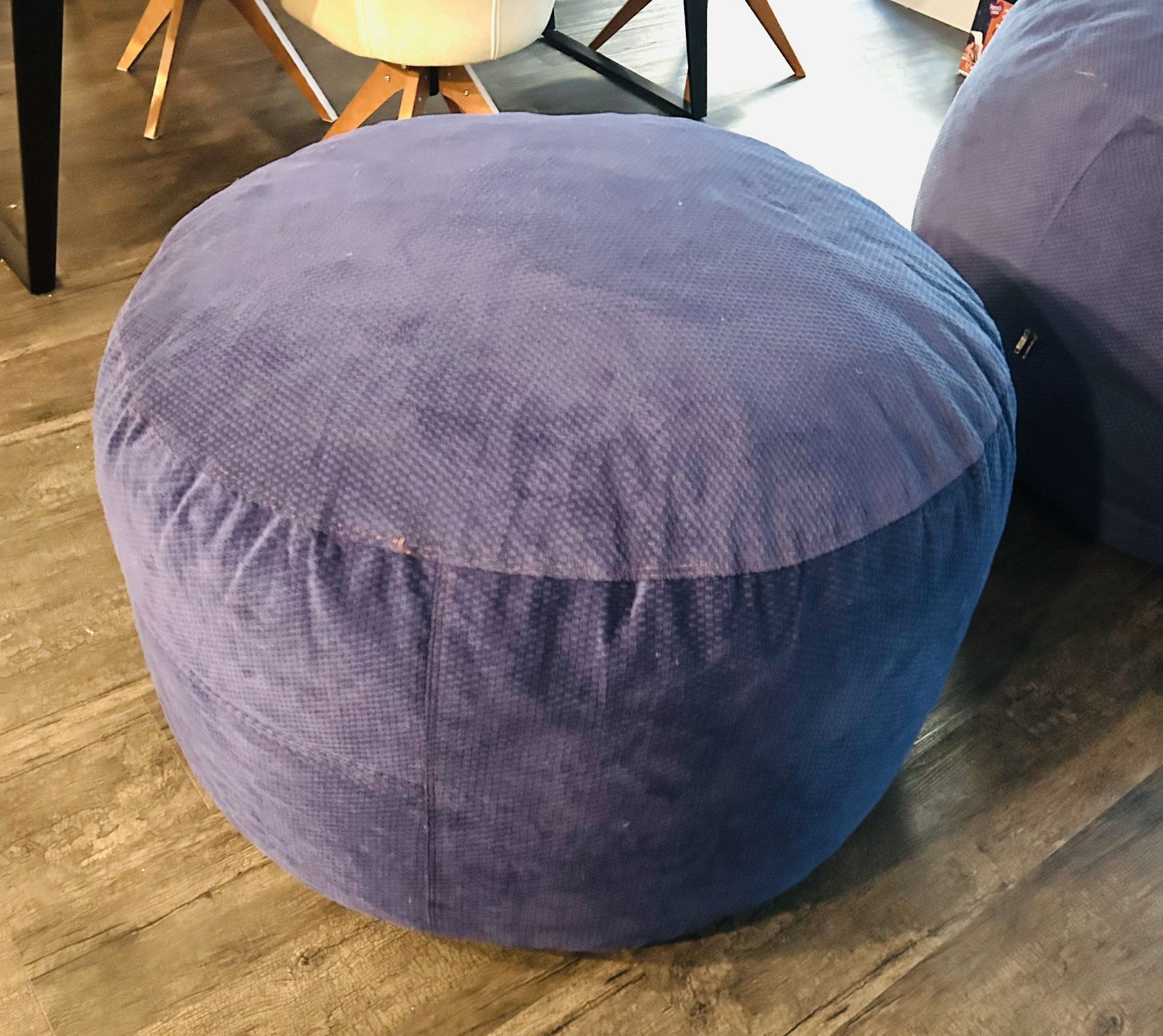 Cordaroys Bean Bag FULL Convertible bean bag/chair in chenille In Blue .