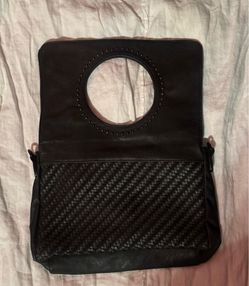 Woven leather bag
