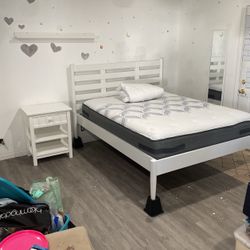 Pottery Barn Bed Frame Mattress  Night Stand 