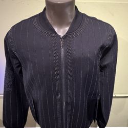 Barabas Jacket Black Bomber Studs Side Pockets