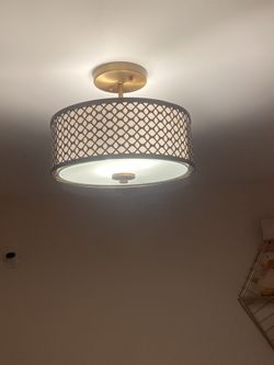 Gold Drum Chandelier