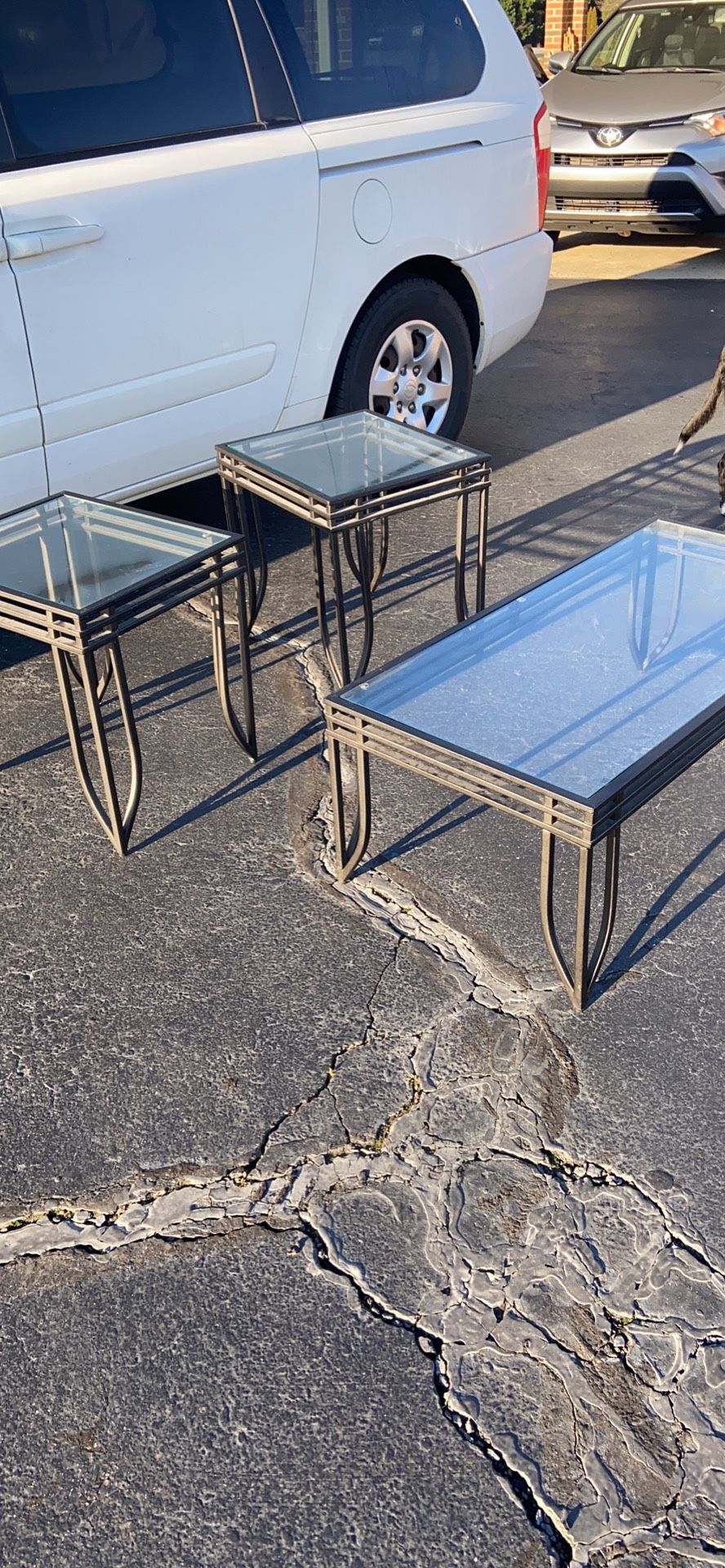 3 piece coffee end tables set