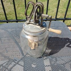 Antique Glass Butter Churn 