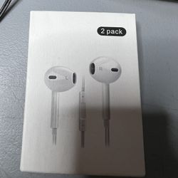 USB C Headphones 2 Pack，USB Type C Earbuds HiFi Stereo USB C Wired Earphones with Microphone Volume Control