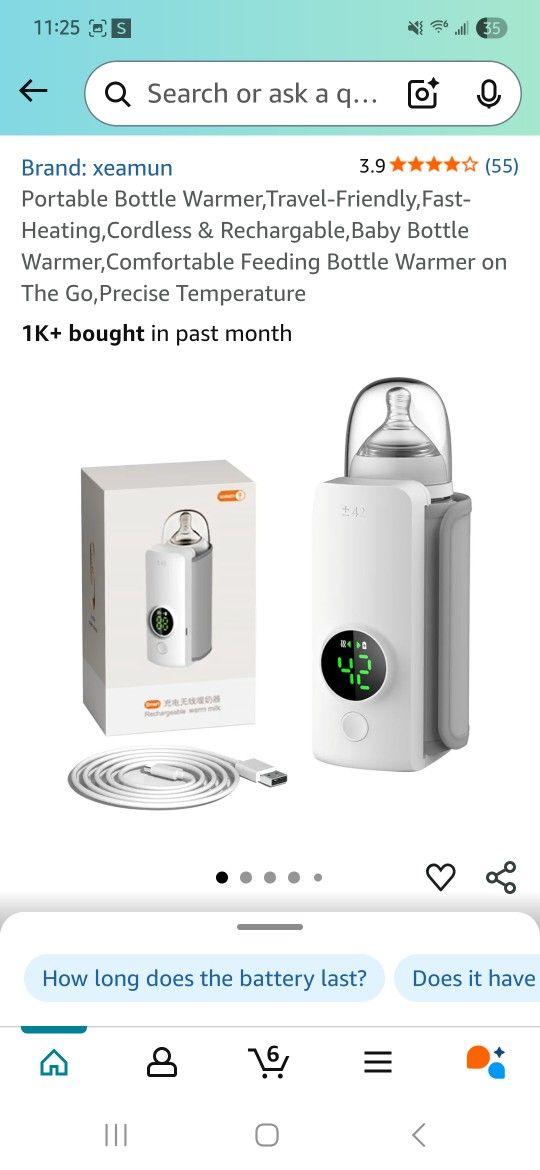 Portable Bottle Warmer