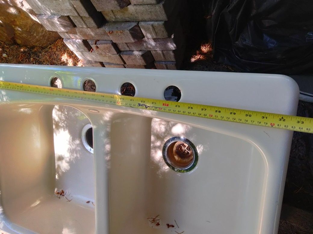 Cast Iron Enamel Sink Used