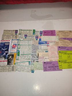 Large lot of Vintage Old Event Ticket Stub Collection - Lakers, Angeles Concerts. Shows