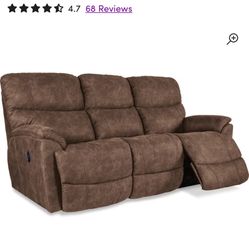 RECLINING SOFT FABRIC SOFA LIKE NEW