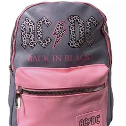 AC/DC Mini Backpack Purse Pink And Purple Rockin Mini Bag 11" x 9" NWT 