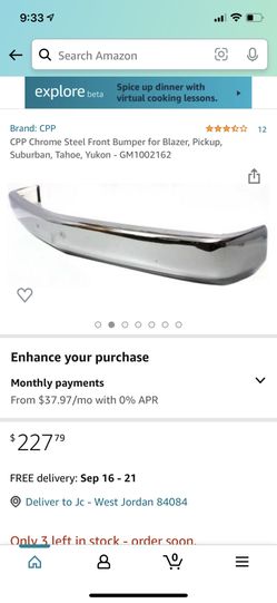 Front Bumper Tahoe, Suburban, Yukon, and Blazer