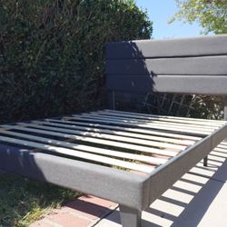 QUEEN size BED FRAME gray like a new $120 pick up in WEST HILLS CA.