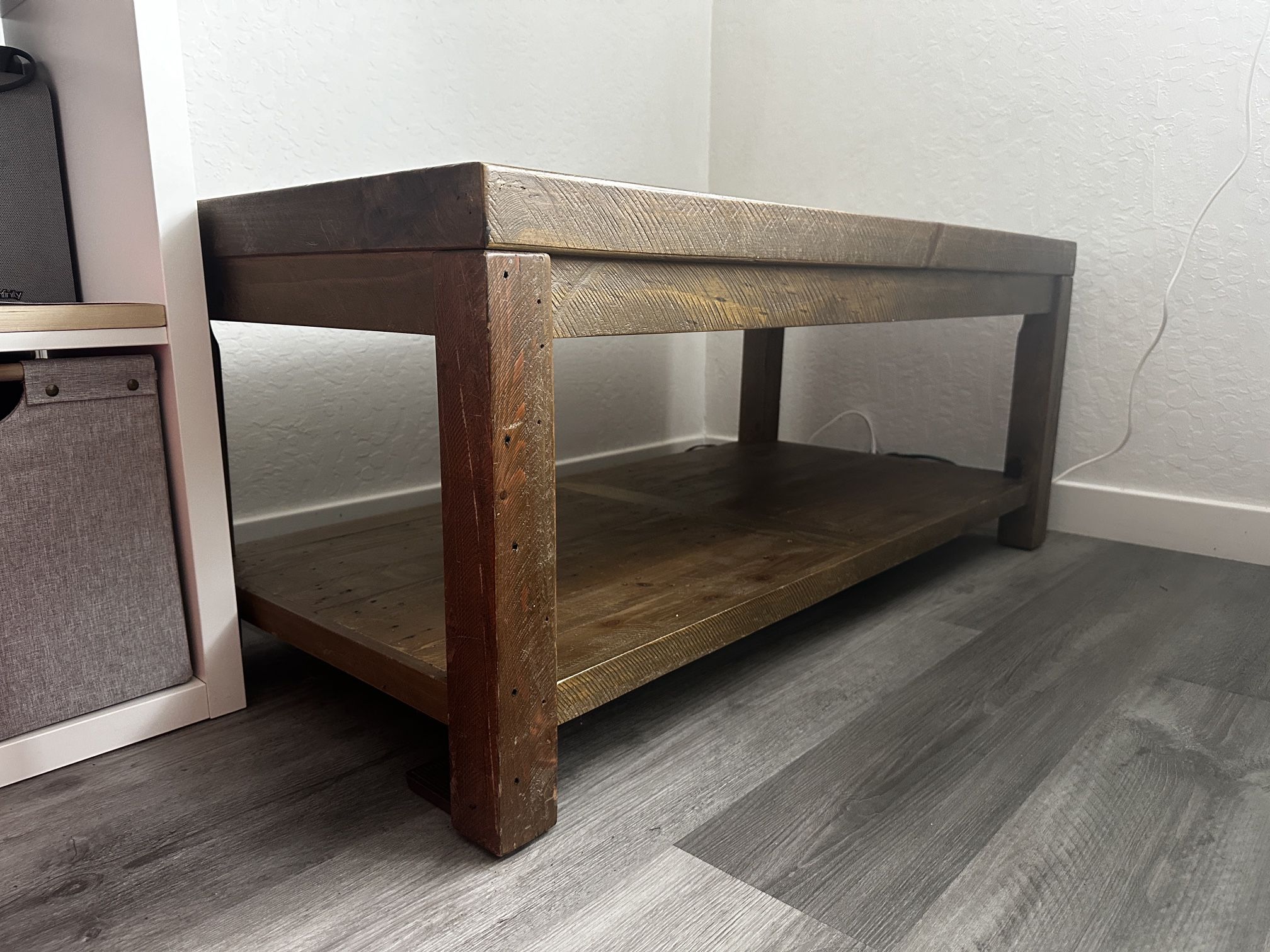 Handsome Coffee Table - Rustic Solid Wood