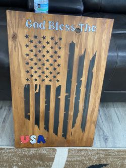 Wooden Distressed Flag