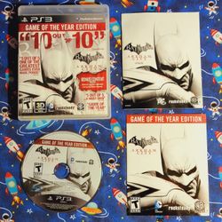 Batman Arkham City Game Of The Year Edition Sony Playstation 3 PS3 CIB Complete Game Disc Case Artwork Manual Included Bonus Content