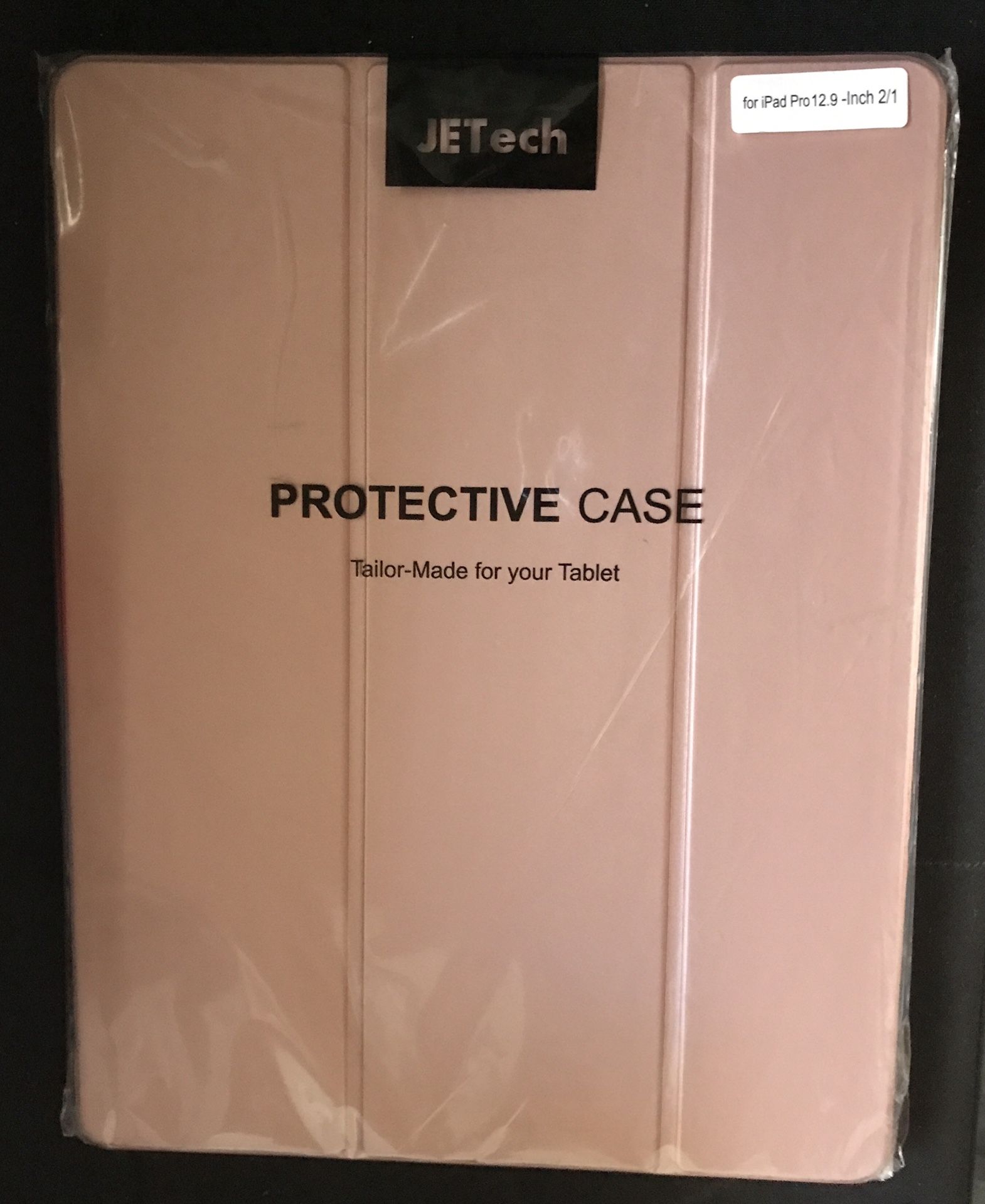 JETech Case for iPad Pro 12.9 Inch (2015/2017 Model, 1st/2nd Generation) with Pencil Holder, Slim Tablet Cover with Soft TPU Back, Auto Wake/Sleep