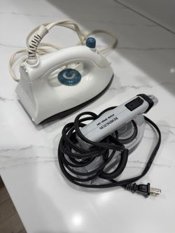 Proctor Silex and Remington Steam Irons. Remington is a travel iron.  In great shape!