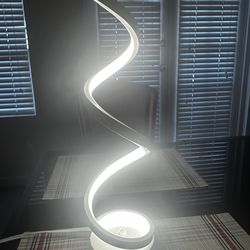 White Swirl LED Desk Lamp