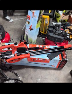 Black + Decker 10 in. 8 AMP Corded Electric Chainsaw with Pole Attachment