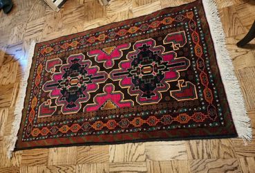 Hand-Knotted Wool Tribal Geometric Area Rug (3x5)
