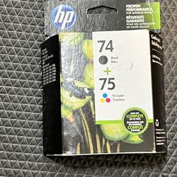 Genuine HP 74 75 Ink Cartridge Combo-for HP C4480 C4580 Printer-OEM INK-Expired