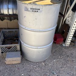 55 Gallon metal steel drum barrel