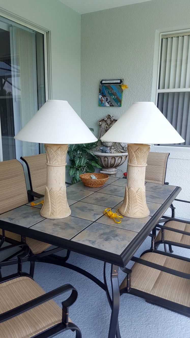 Pair of Tropical Table Lamps