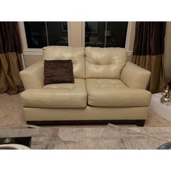 Leather Loveseat 