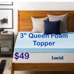 New 3 Inch Queen Mattress Topper - Gel Infused Memory Foam – Memory Foam Mattress Topper 