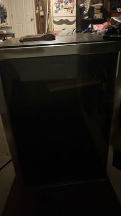 Haier stainless steel mini fridge