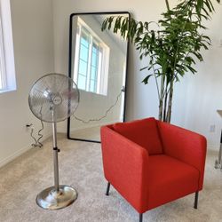 Sturdy Red Accent Chair Couch Mid Century 