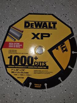 DeWalt XP 7" Metal Cutting Wheel DW4770M Diamond Blade