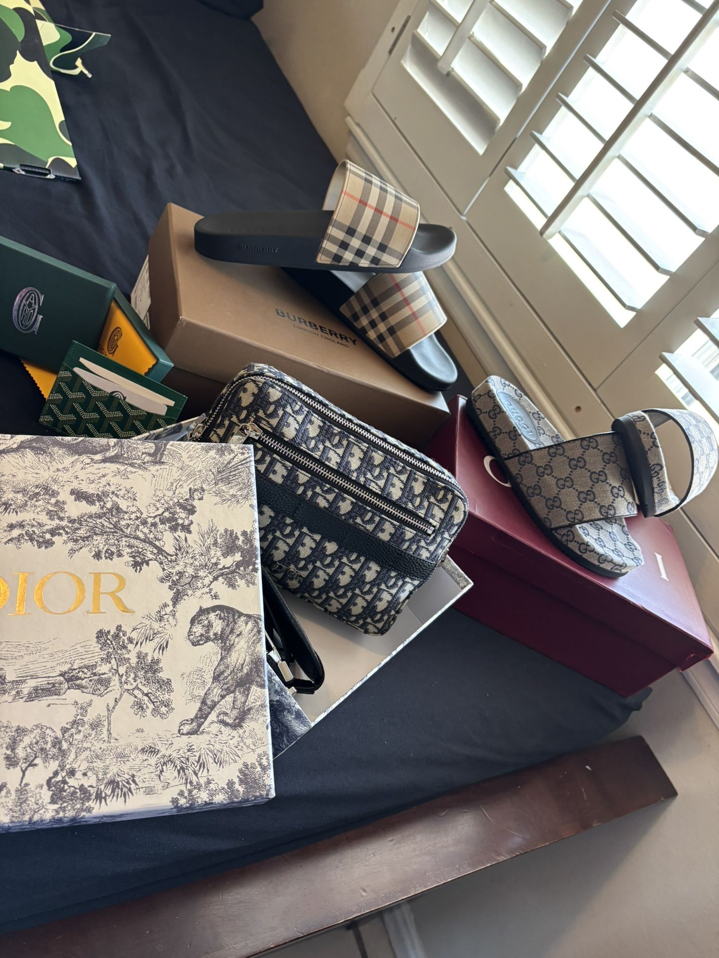 burberry, gucci, dior, goyard