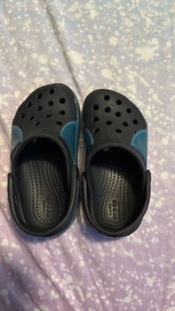 Kids croc fun lab shark band clogs