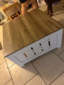 Farmhouse Coffee Table with Storage