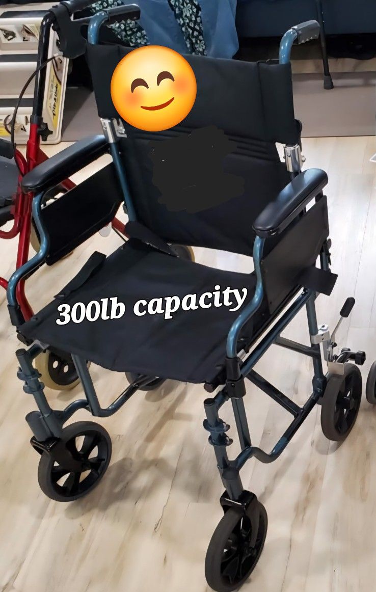 Transport Wheelchair w/removable footrests