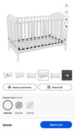 Baby Crib New In Box (White) $50 Firm On Price