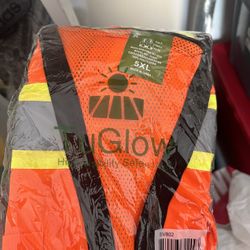 Orange and black Safety vests