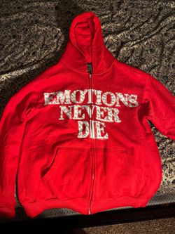 Mixed emotion hoodie size M red&white no box or bag!!!