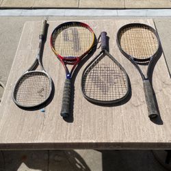 2-prince Tennis Racquets And 1- Badminton And1- Hand Ball Racquet 