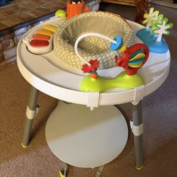 Skip Hop Explore & More Baby's View 3- Stage Activity Center: Adjustable Height, Converts to Play Table, Developmental Toys