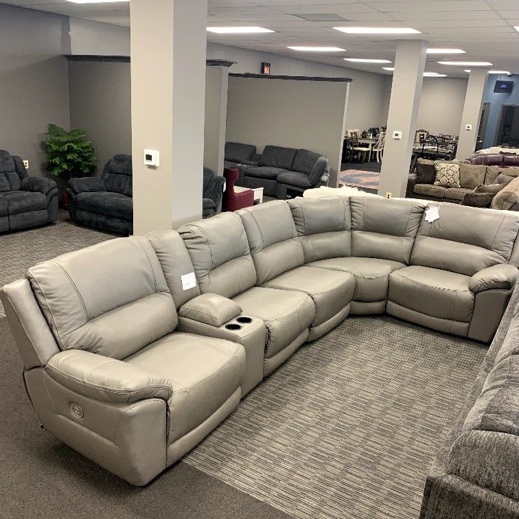 Donleith Gray Power Reclining Sectional