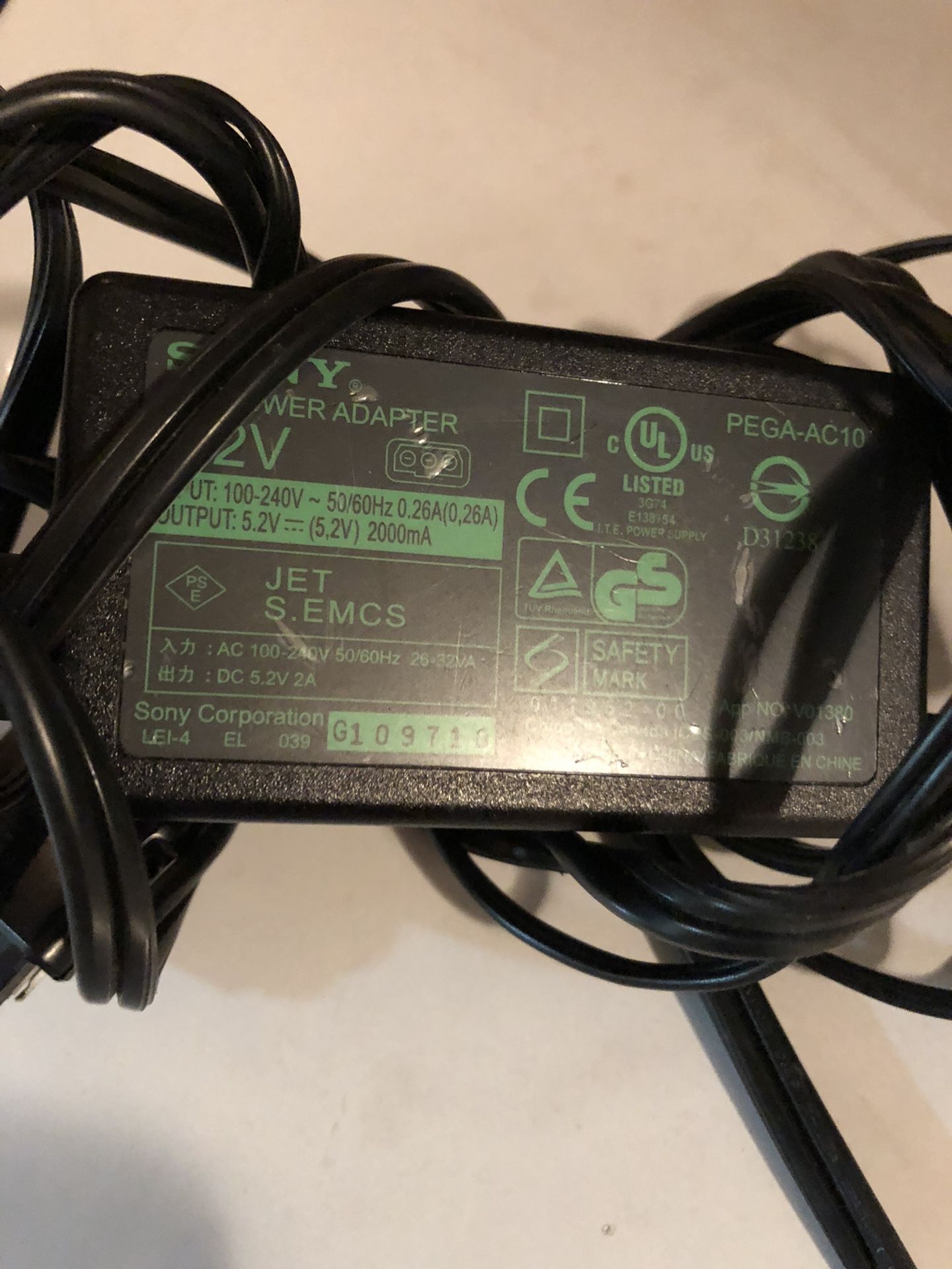 Sony Pega Ac10 Power Supply