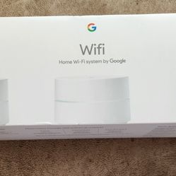 Google WiFi system, 3-pack Router for Whole Home Coverage (AC-1304), White
