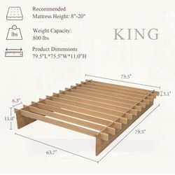 Platform bed frame King Size